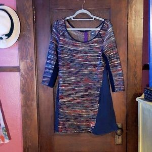 Maeve Anthropologie knit and rayon dress
